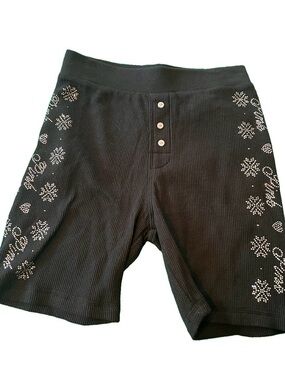 Women’s Victorias Secret Pink Black Sequin Stretch Size XS Shorts Thermal